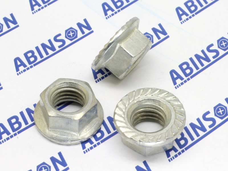 M7-1.0 Metric Serrated Flange Lock Nuts – Steel Zinc Plated – 150-Piece Pack (Warren Fastenings)