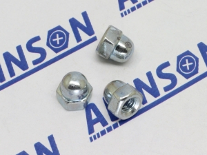 Dome Nut M3 (3mm) 0.5mm Mild Steel MS Zinc Plated