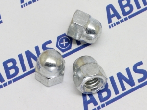 Dome Nut M4 (4mm) 0.7mm Mild Steel MS Zinc Plated