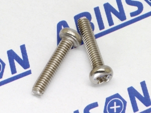 Pan Head M2.5 (2.5mm) x 12mm Phillips/Plus Stainless Steel SS Machine Screws