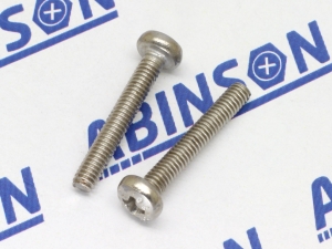 Pan Head M2.5 (2.5mm) x 16mm Phillips/Plus Stainless Steel SS Machine Screws