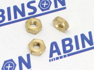 Hex Nut M2.5 (2.5mm) x 0.45mm Brass