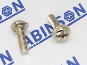 Washer Head M3 (3mm) x 10mm Phillips Steel MS Nickel Plated Screws