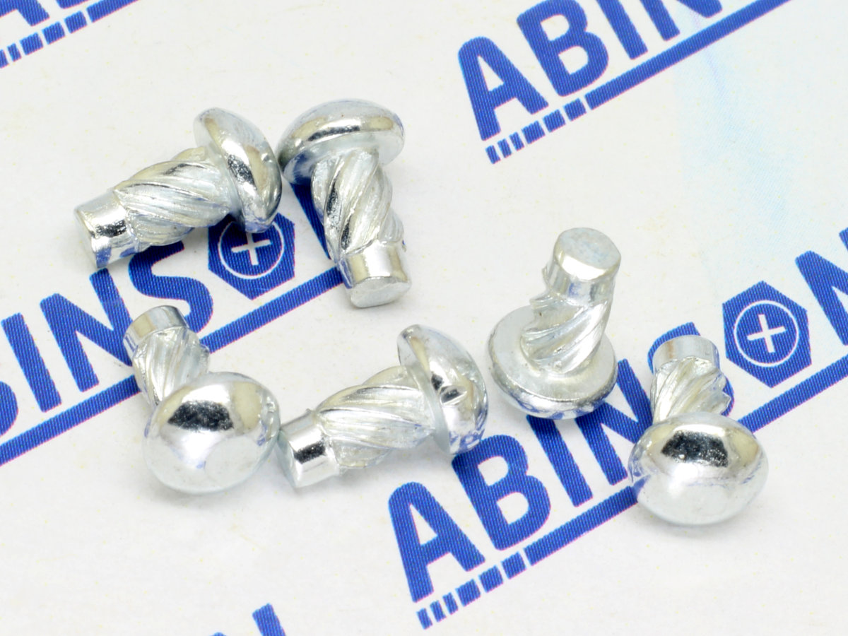 Hammer Drive Screw Rivets 6 (3.5mm) Dia. x 6.5mm Length Solid Steel MS