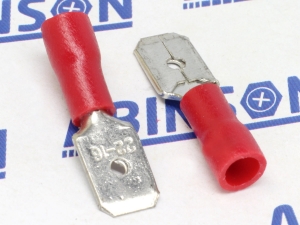 Spade Terminal Male Tab 6.3mm for Wire 0.5 to 1.5 sq.mm PVC Insulated