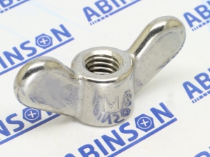 Wing Nut M8 (8mm) 1.25mm Pitch Stainless Steel SS