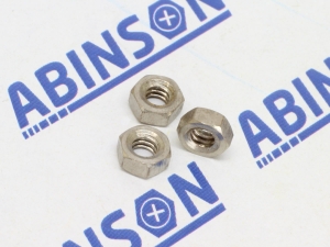 Hex Nut #4-40 UNC Brass Nickel Plated for D-Sub Type connectors