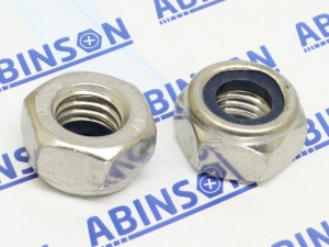 Nyloc Locknut M8 (8mm) 1.25mm Stainless Steel SS Nylon-Insert Hex Nut