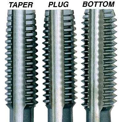 Tap HSS (Dia x Pitch - M10 10mm x 1.5mm) Metric Thread Set of 3 Taper, Plug  and Bottom SKU-15293